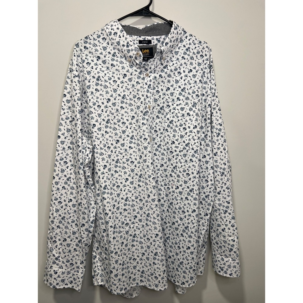 Lee Floral Mens Stretch Regular Fit 2XL Button down shirt